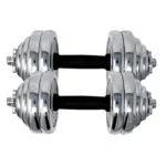 Cast Iron Adjustable Dumbbell Set for Home Gym - 66 lbs (30 kg)