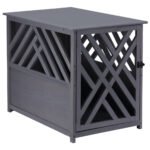 Wood Dog Crate Small Dog Cage Furniture Style Dog Kennel Lattice for Indoor Use with a Unique Slant Aesthetic Design