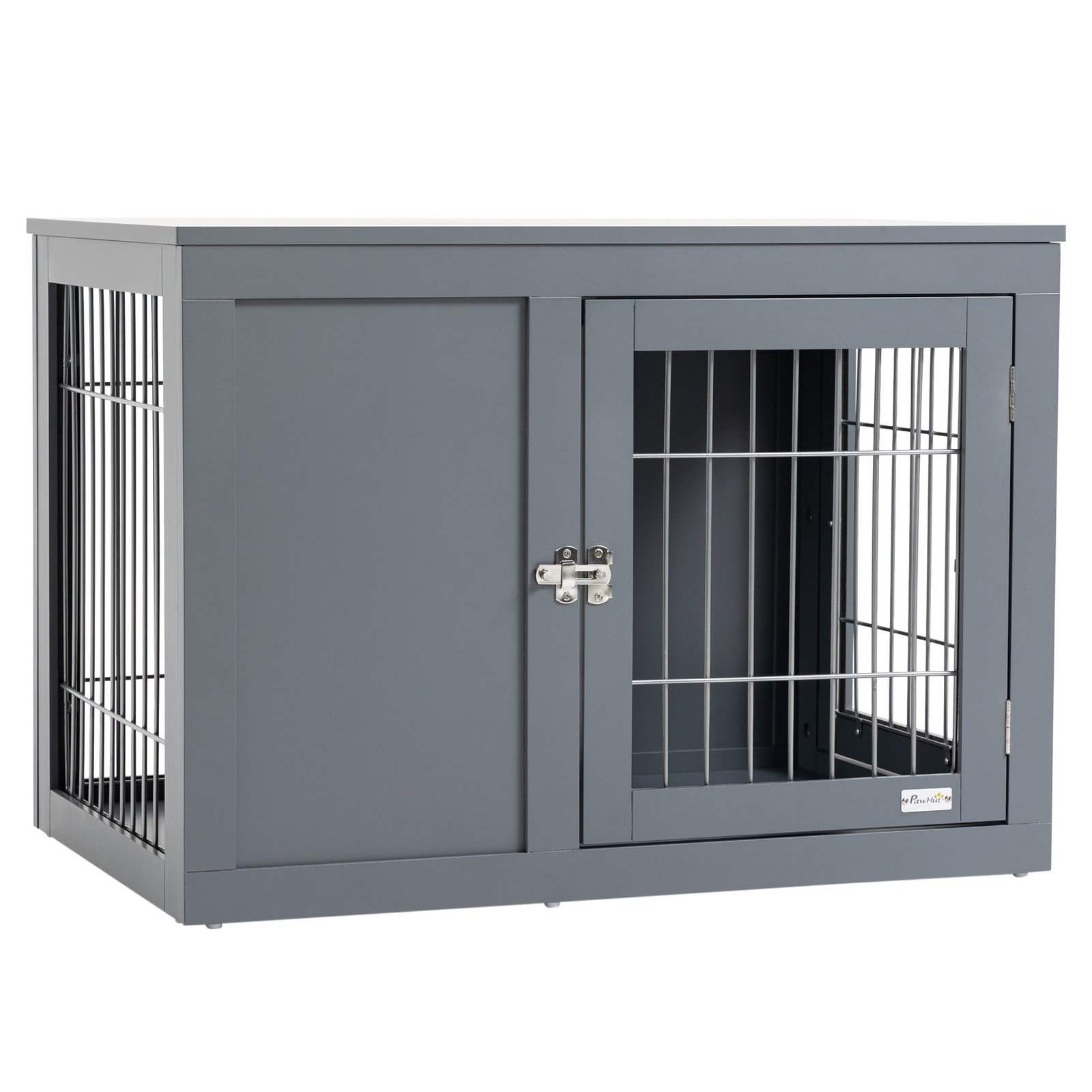 2JB98a17f2768fc06 Furniture Style Indoor Dog Crate, End Table Pet Cage Kennel with Double Doors, and Locks, for Small and Medium Dogs, Grey - Image 1