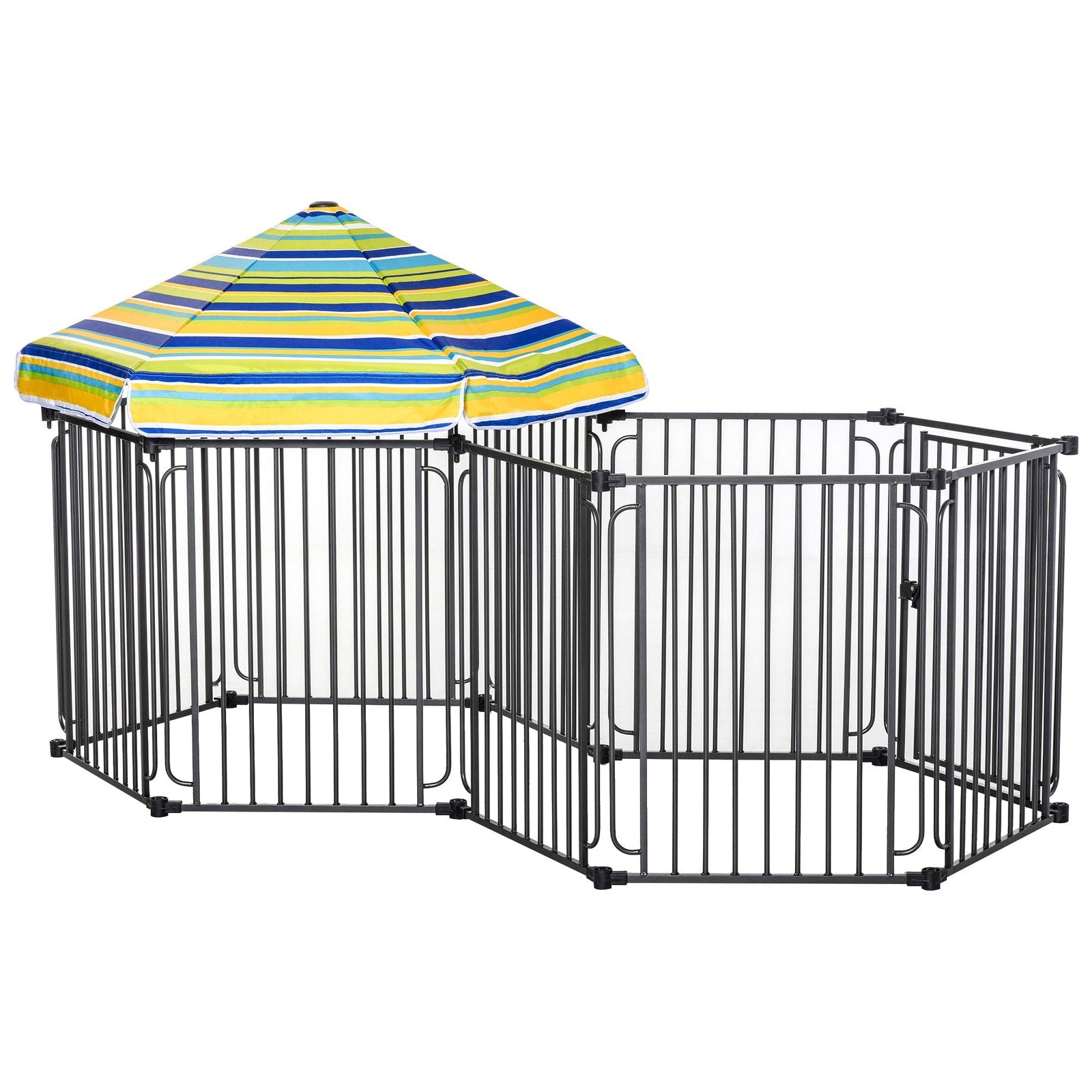 96798a17fe87ae30b Dog Playpen with Door & Removable Cover for Small & Most Medium Sized Dogs Indoor & Outdoor Use, 47" H - Image 1