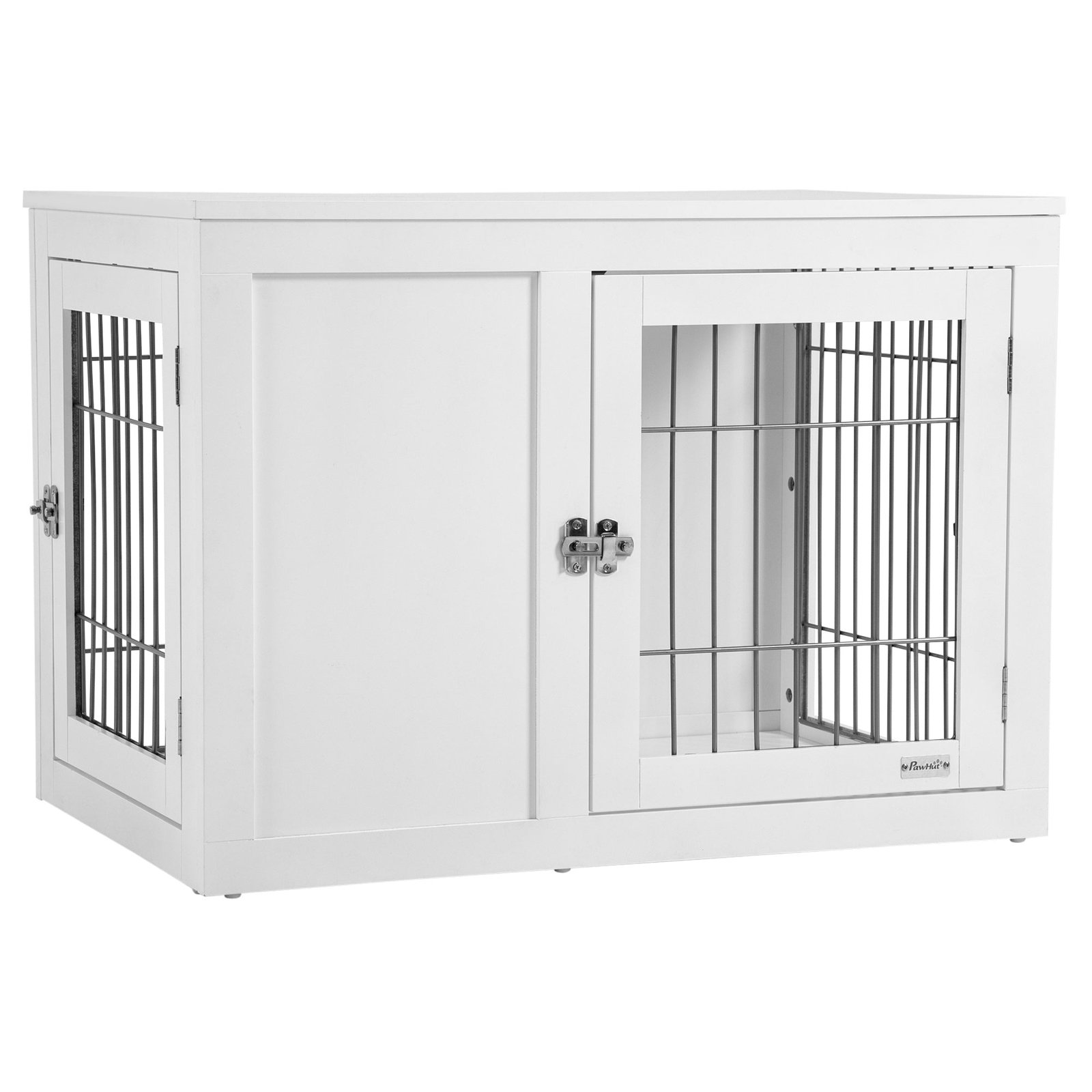 ZkB98a17f2768fc6a Furniture Style Indoor Dog Crate, End Table Pet Cage Kennel with Double Doors, and Locks, for Small and Medium Dogs, White - Image 1