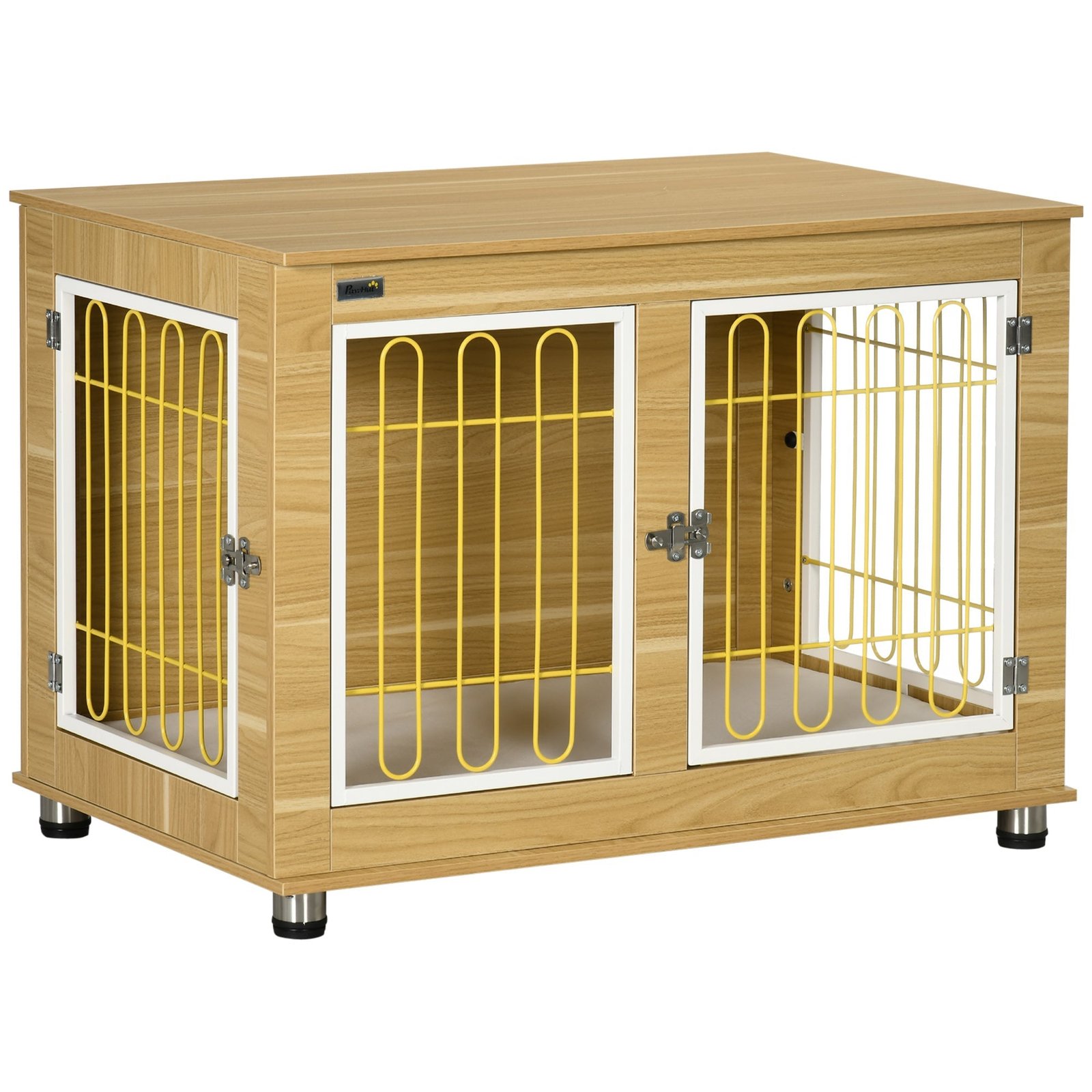 rfn98a1850b36b53a Dog Crate Side End Table Indoor with Soft Cushion, Double Doors, for Medium Large Dogs - Image 1