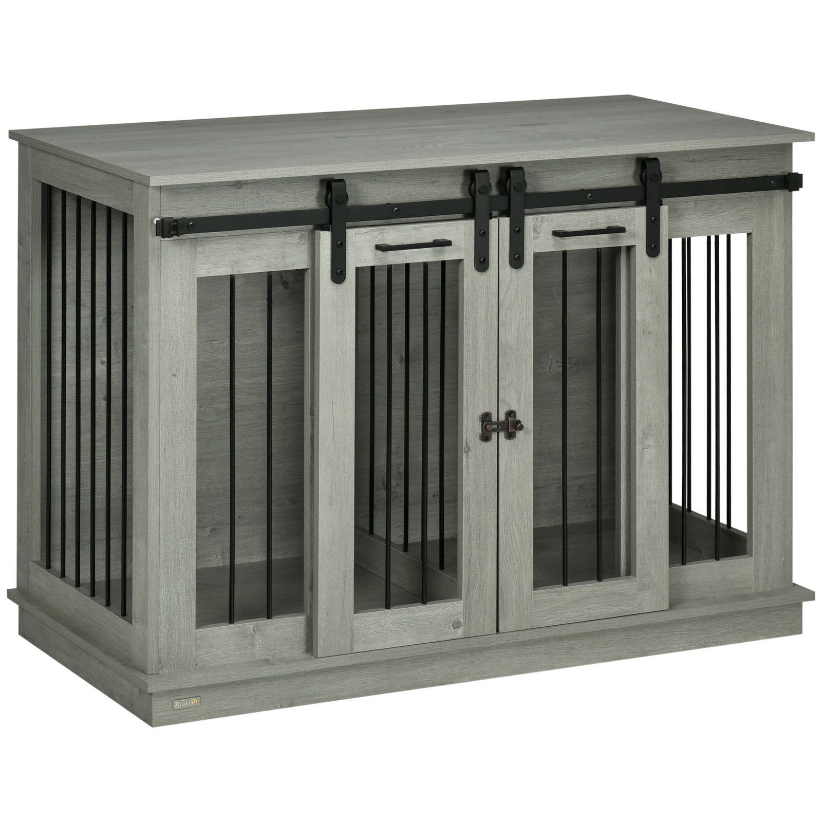 xwB98a187c2ccef5d Dog Crate, Dog Cage End Table with Divider Panel, Dog Crate Furniture for Large Dog and 2 Small Dogs, Gray - Image 1