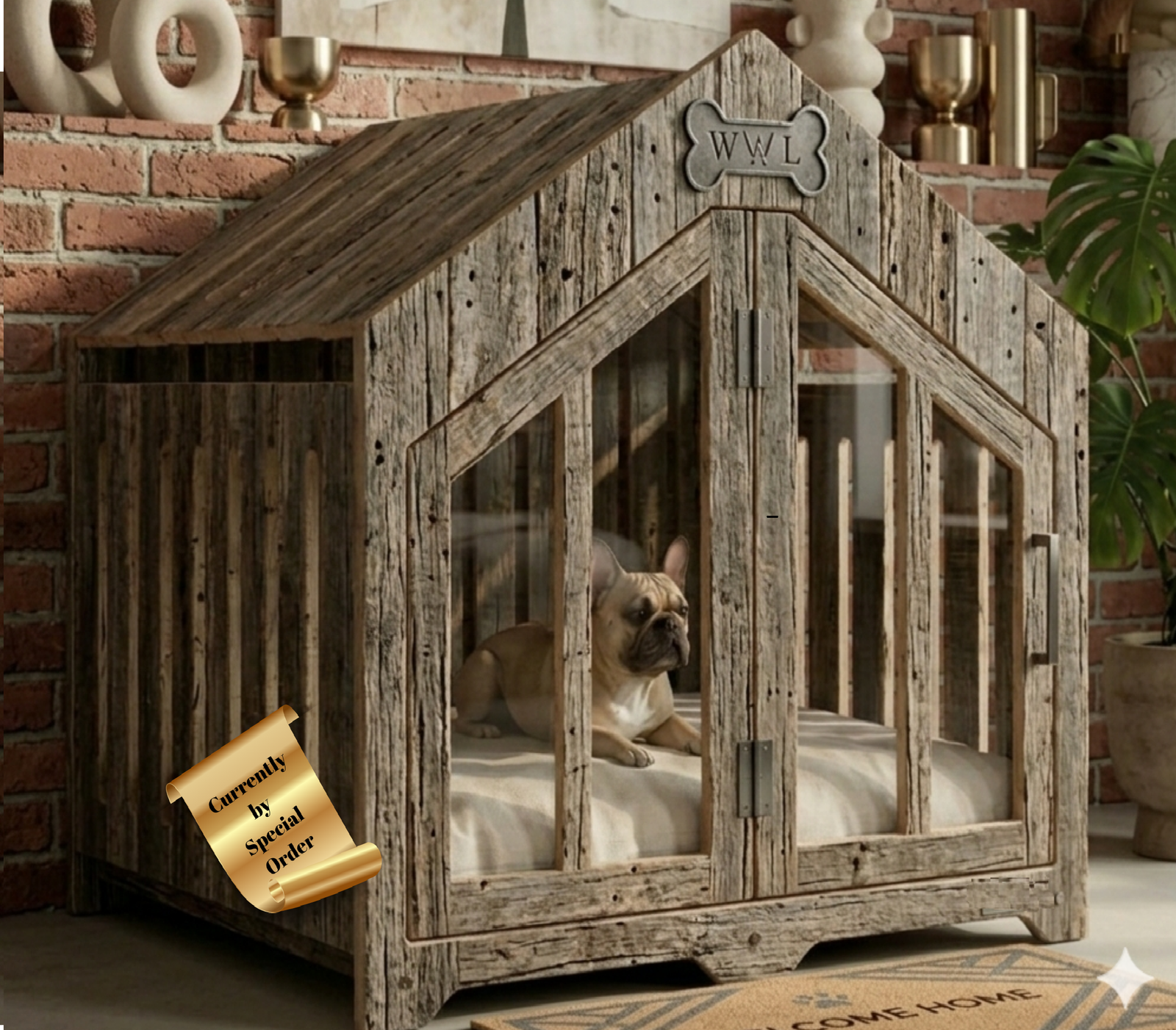 BarnwoodHouseSO_ce4a4fd8-8eb6-4212-9464-968905c73a5f Barnwood Manor Luxury Indoor Dog House - Image 1