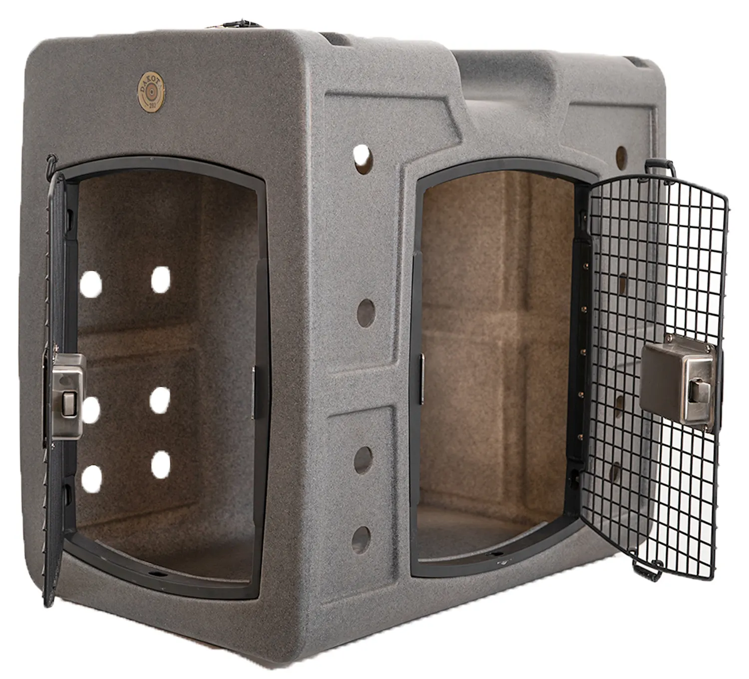 D2-G3MED-SE-DAR_2 2 Door Side & Front Entry Dog Kennel | Space-Saving SUV Travel Crate - Image 1