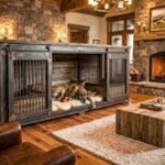 Grand Haven Furniture‑Style Dog Crate - Coffee