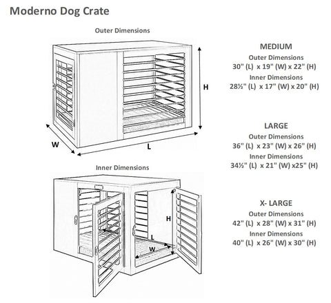Moderno Sizing Guide