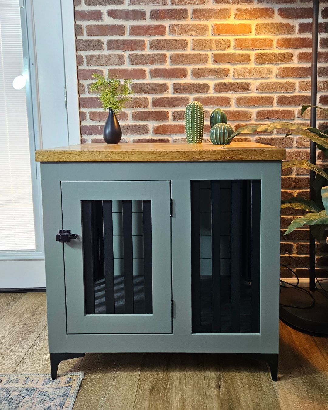 Wooden_modern_dog_crate_furniture Medium Dog Crate - Image 1