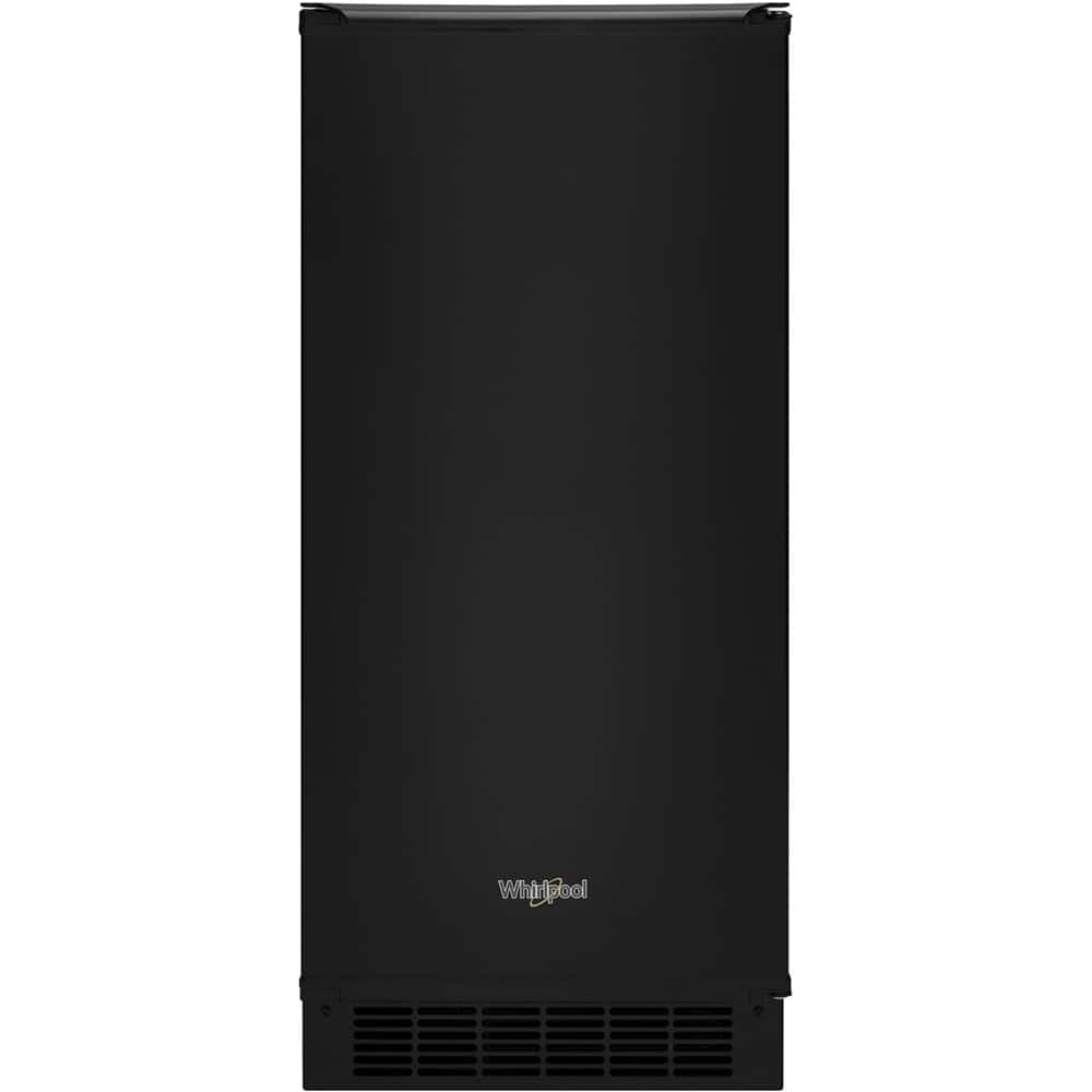 6321297_sd Whirlpool - 15" 29-Lb. Freestanding Icemaker - Black - Image 1