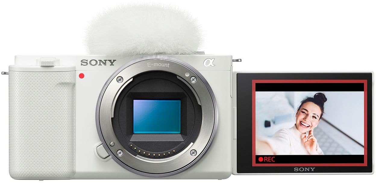 6473807_sd Sony Alpha ZV-E10 Mirrorless Vlog Camera Body Only – White - Image 1