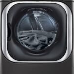 LG - 9.0 Cu. Ft. Stackable Smart Gas Dryer with Steam and Built-In Intelligence - Black Steel