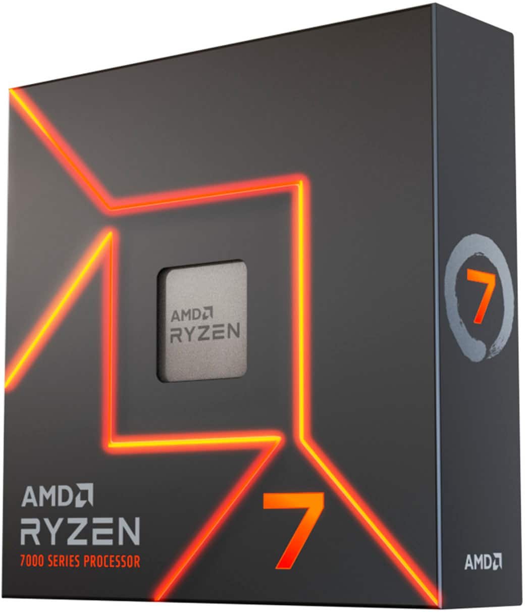 6519477cv11d AMD - Ryzen 7 7700X 8-Core - 16-Thread 4.5GHz (5.4 GHz Max Boost) Socket AM5 PCI Express 5.0 Unlocked Desktop Processor - Silver - Image 1
