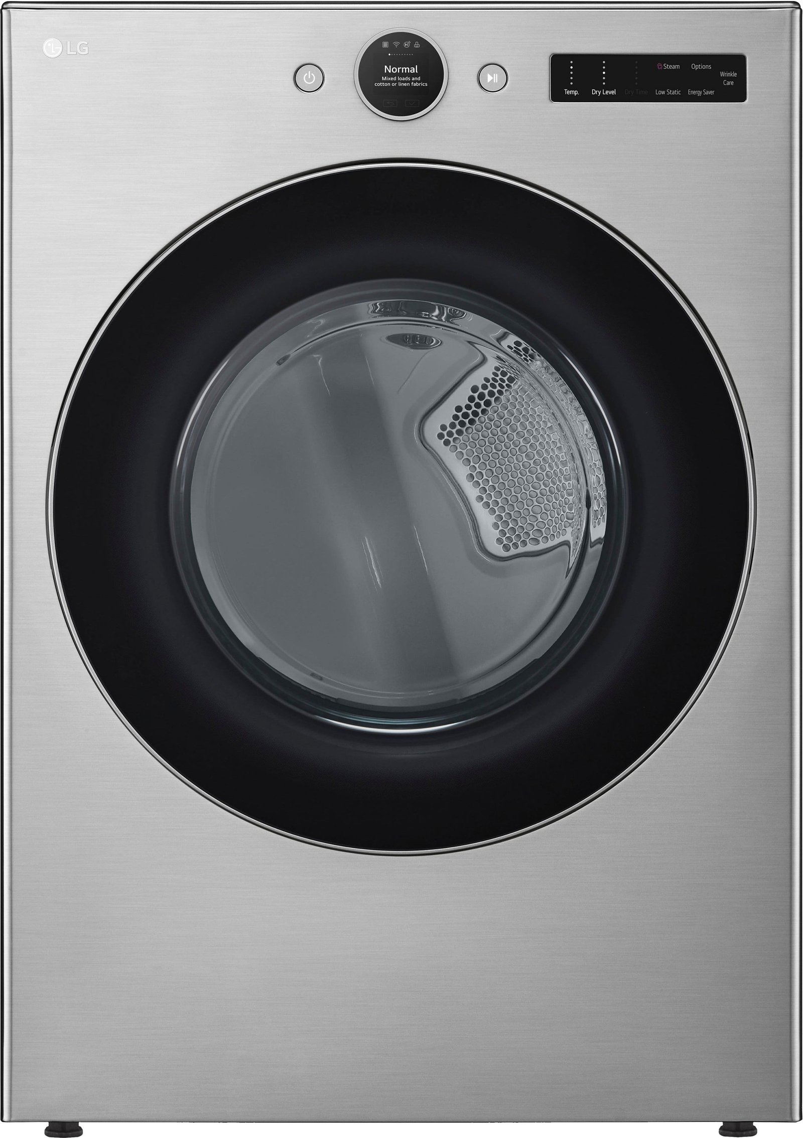 6529903_sd LG - 7.4 Cu. Ft. Stackable Smart Electric Dryer with Steam and Sensor Dry - Graphite Steel - Image 1