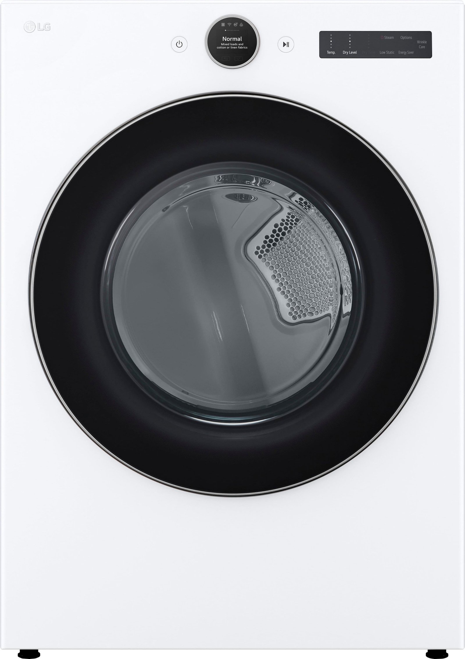 6532188_sd LG - 7.4 Cu. Ft. Stackable Smart Gas Dryer with Steam and Sensor Dry - White - Image 1