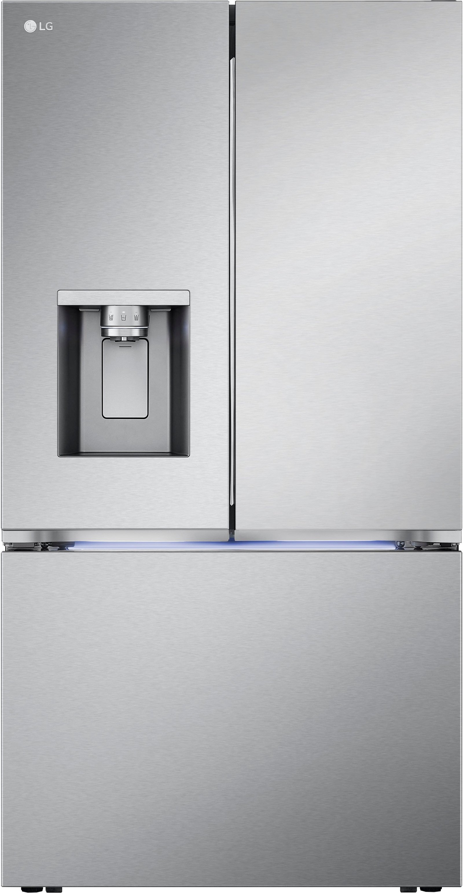 6532711_sd LG - 36-in Wide Counter-Depth MAX 25.5 Cu. Ft. French Door Smart Refrigerator with Four Kinds of Ice - Stainless Steel - Image 1