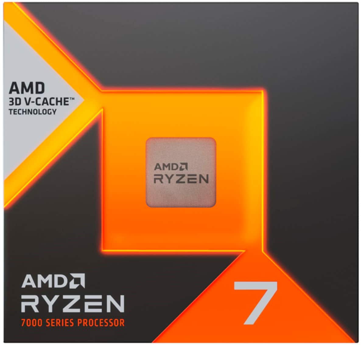 6537139_sd AMD - Ryzen 7 7800X3D 8-Core - 16-Thread 4.2 GHz (5.0 GHz Max Boost) Socket AM5 PCI Express 5.0 Unlocked Desktop Processor - Black - Image 1