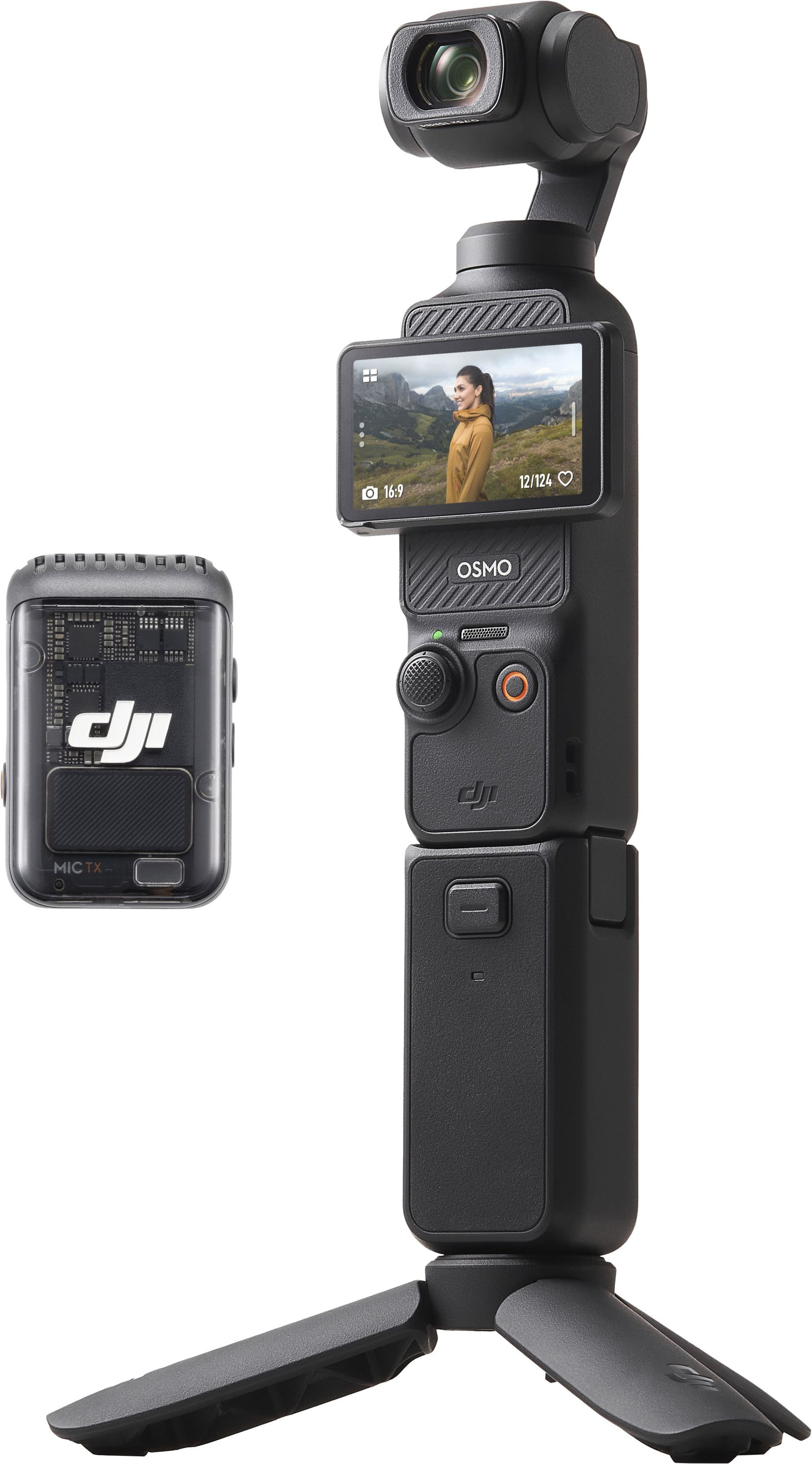 6560934_rd DJI - Osmo Pocket 3 Creator Combo 3-Axis Stabilized 4K Vlog Camera with Rotatable Touchscreen - Gray - Image 1