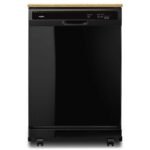 Whirlpool 24-Inch Front-Control Portable Dishwasher – Black