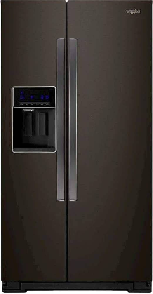 6580969_sd Whirlpool 28.5 Cu. Ft. Side-by-Side Refrigerator with In-Door Ice Storage – Black - Image 1