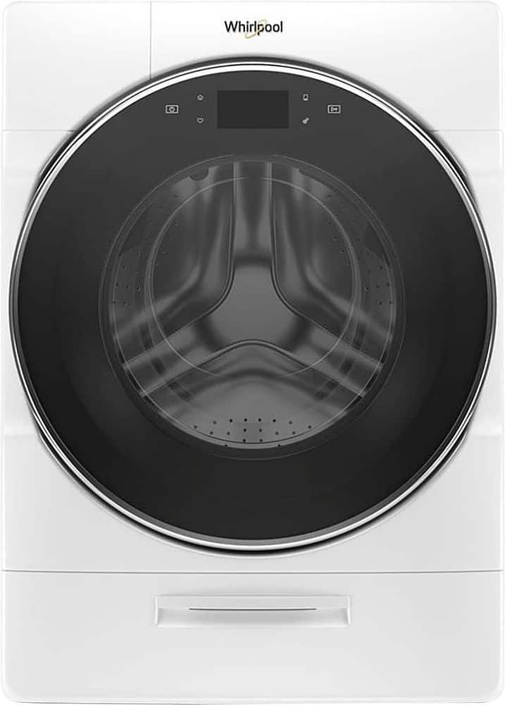 6581119_sd Whirlpool 5.0 Cu. Ft. Front Load Washer with Steam & FanFresh – White - Image 1