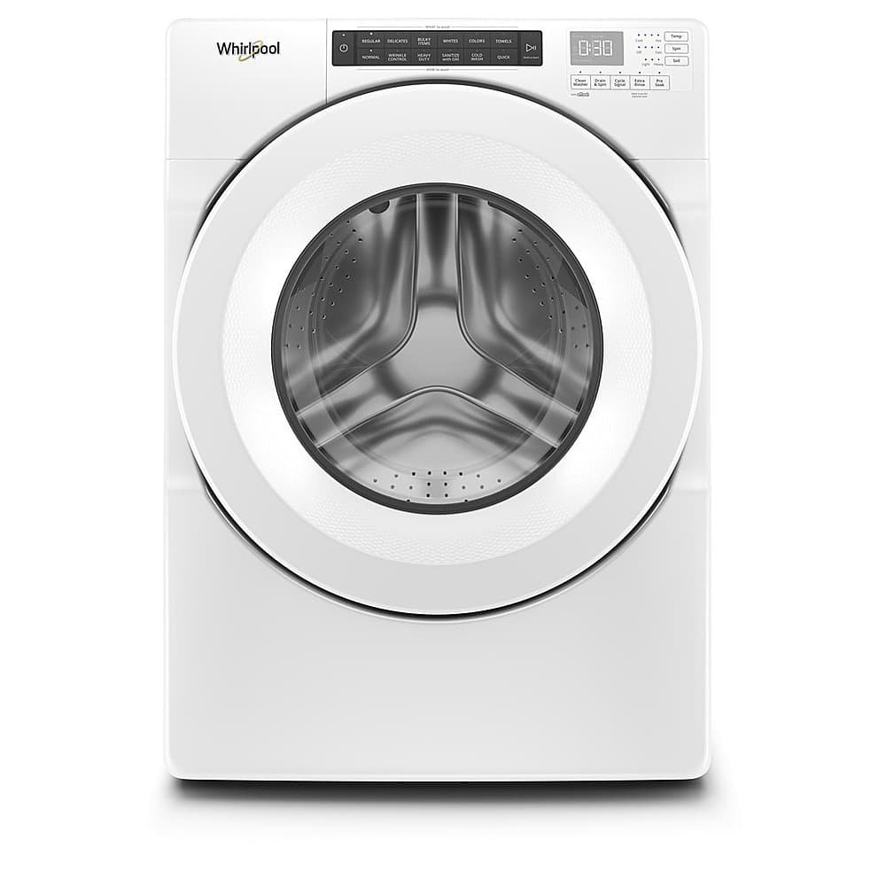 6581120_sd Whirlpool 4.3 Cu. Ft. Front Load Washer with 35 Cycles – White - Image 1