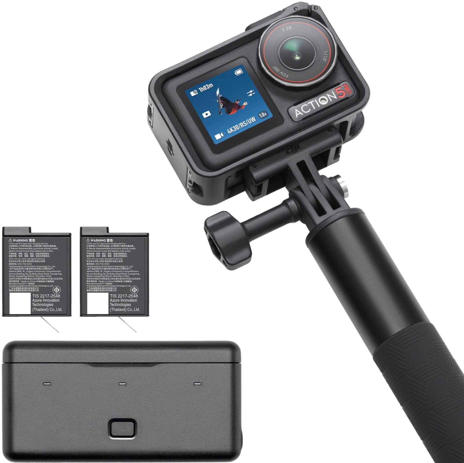 6594718_rd DJI - Osmo Action 5 Pro 4K Action Camera Adventure Bundle - Black - Image 1