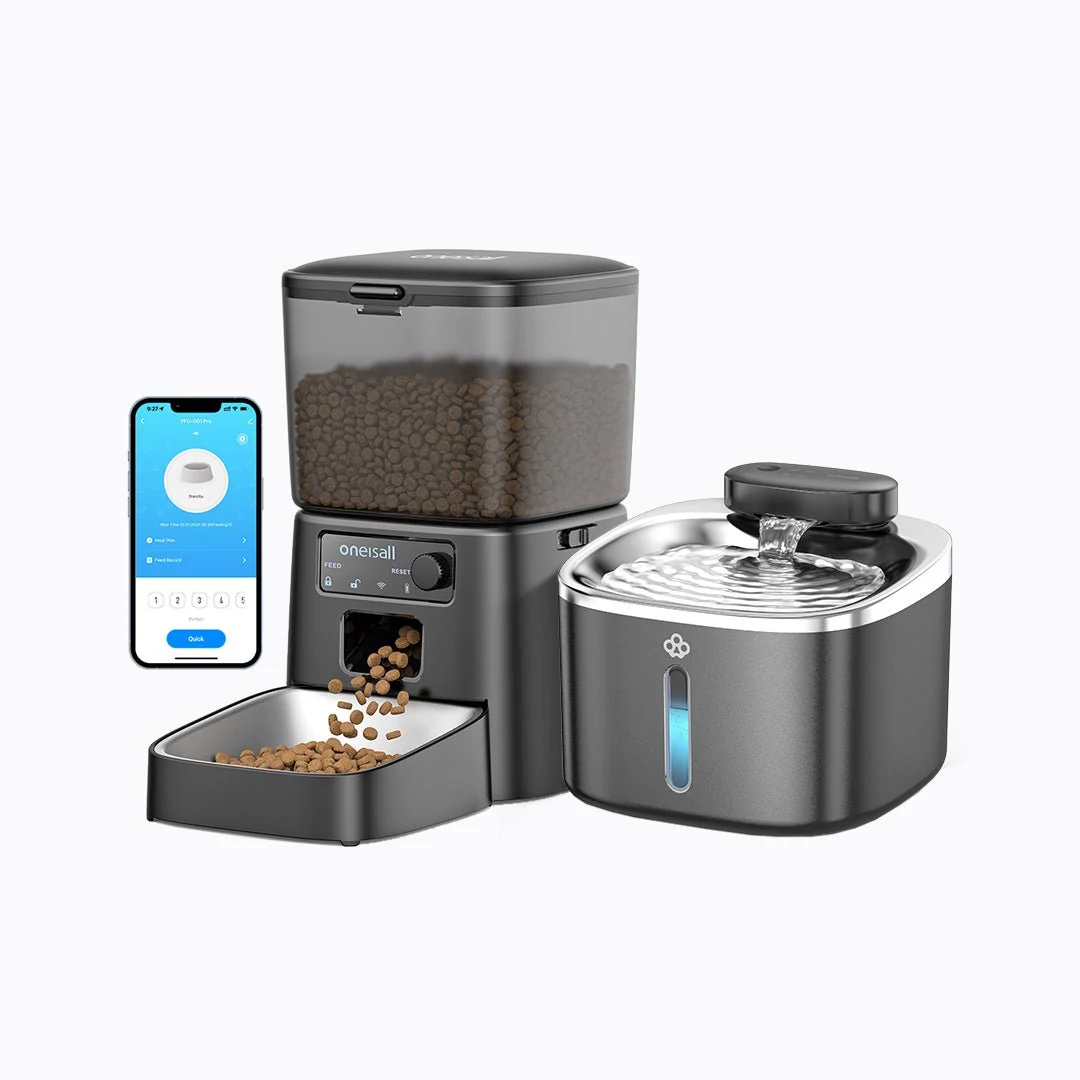 oneisall-35l-cat-feeder-with-app-35l-cordless-water-fountain-set-2161711 3.5L Cat Feeder with APP & 3.5L Cordless Water Fountain Set - Image 1